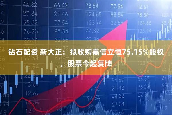 钻石配资 新大正：拟收购嘉信立恒75.15%股权，股票今起复牌